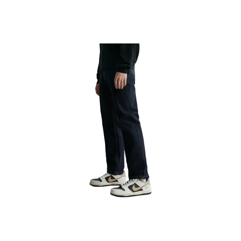 FAIRWHALE Jeans Men's Navy Blue-4