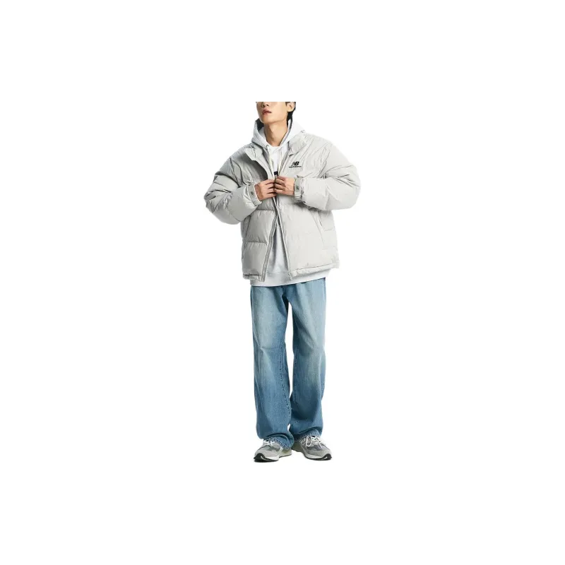 New Balance Down Jacket Unisex Light Gray-4