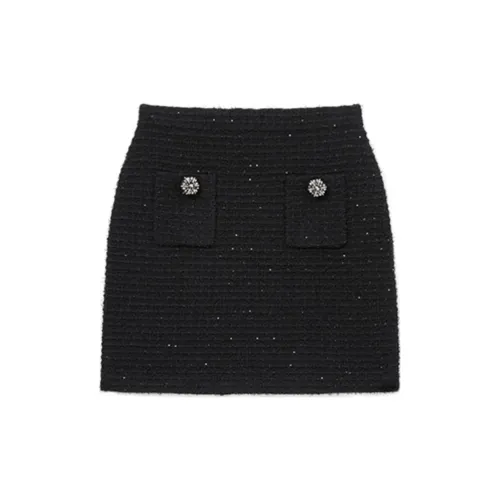 Self-portrait Casual Short Skirts Women's Classic Black