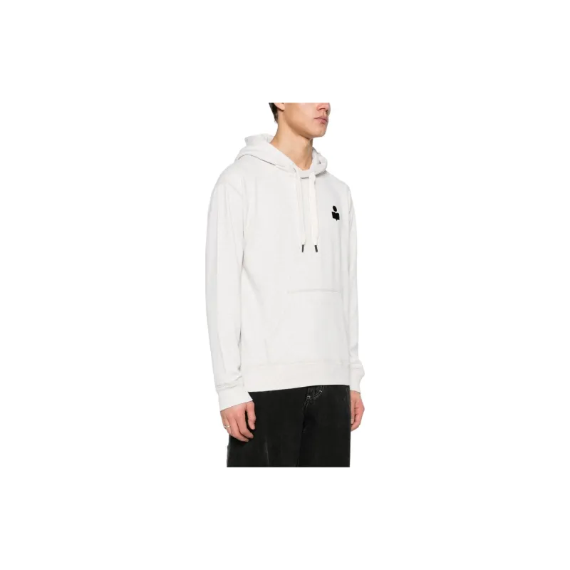 ISABEL MARANT Matte Logo Printed Drawstring Hoodie-3