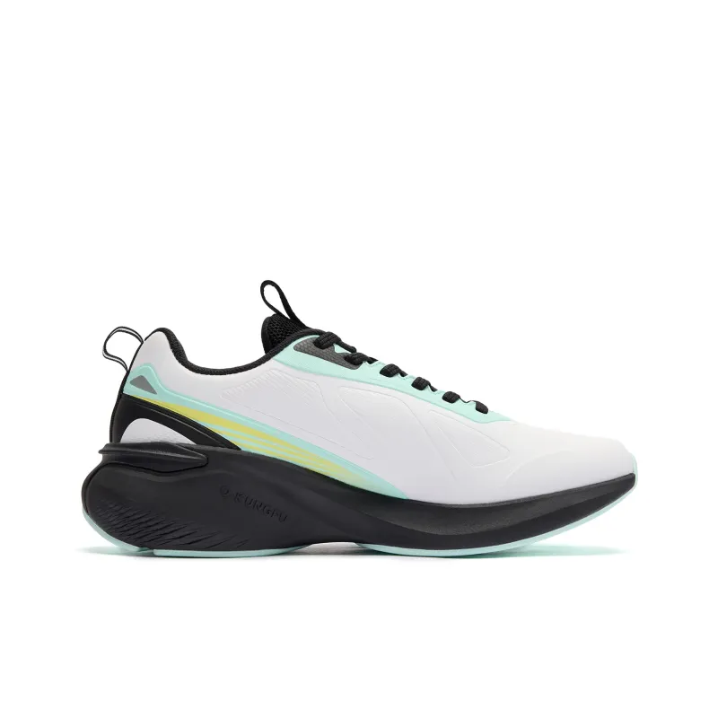 QIAODAN Cushioning Anti Slip And Wear Resistant Low Top Casual Running Shoes Men's White Black-1