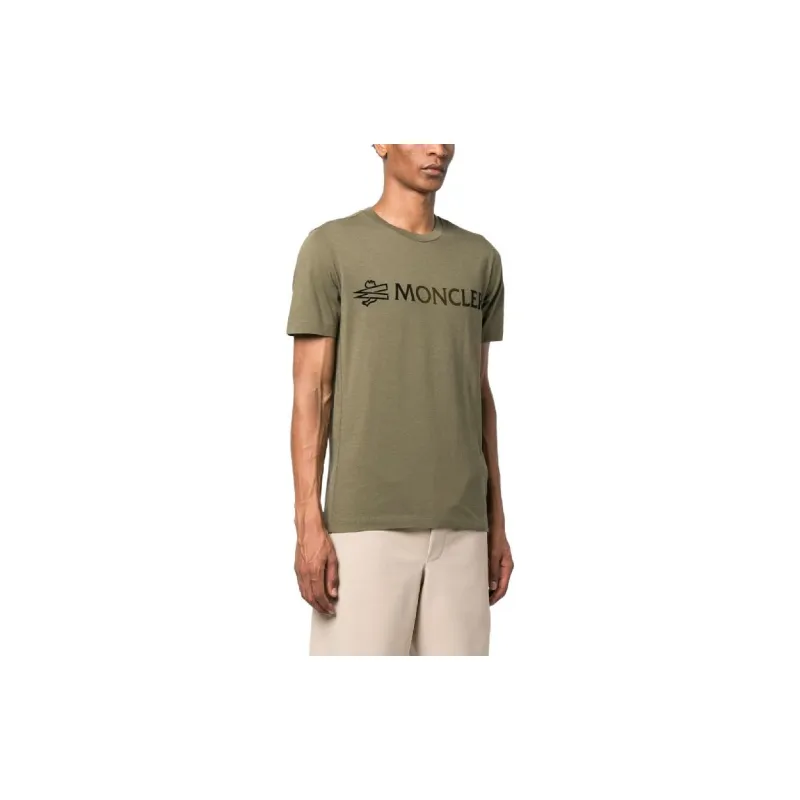 Moncler T-Shirts Men Khaki-3