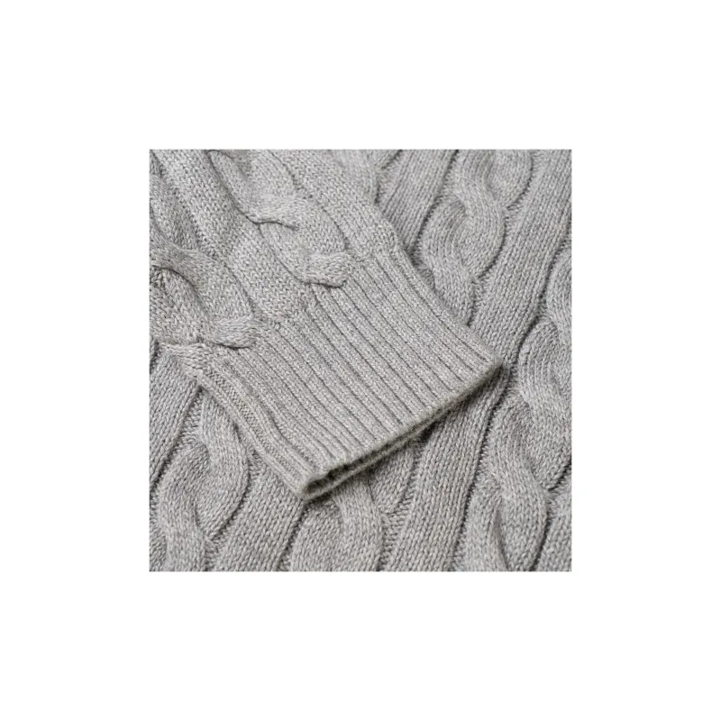 Polo Ralph Lauren Logo Embroidered Cable-Knit Jumper - POIZON