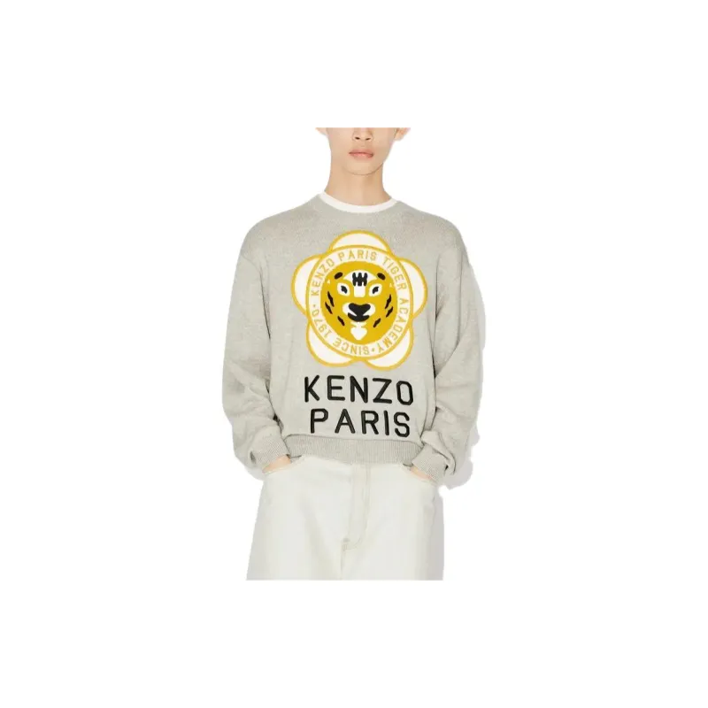 KENZO Logo Embroidered Crewneck Sweater-3