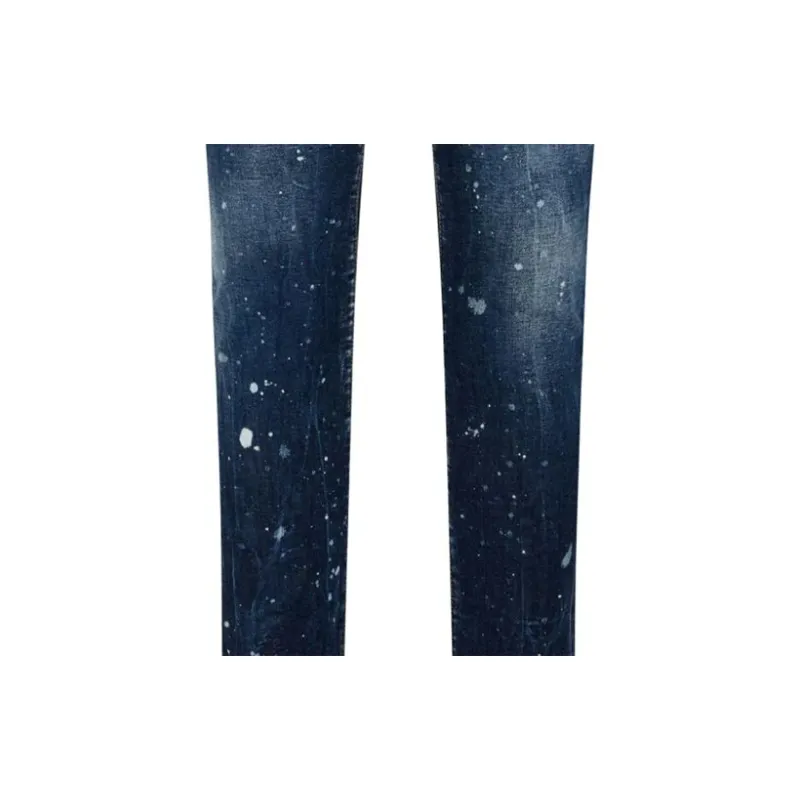 DSQUARED 2 Sprayed Effect Straight Leg Distressed Jeans-3