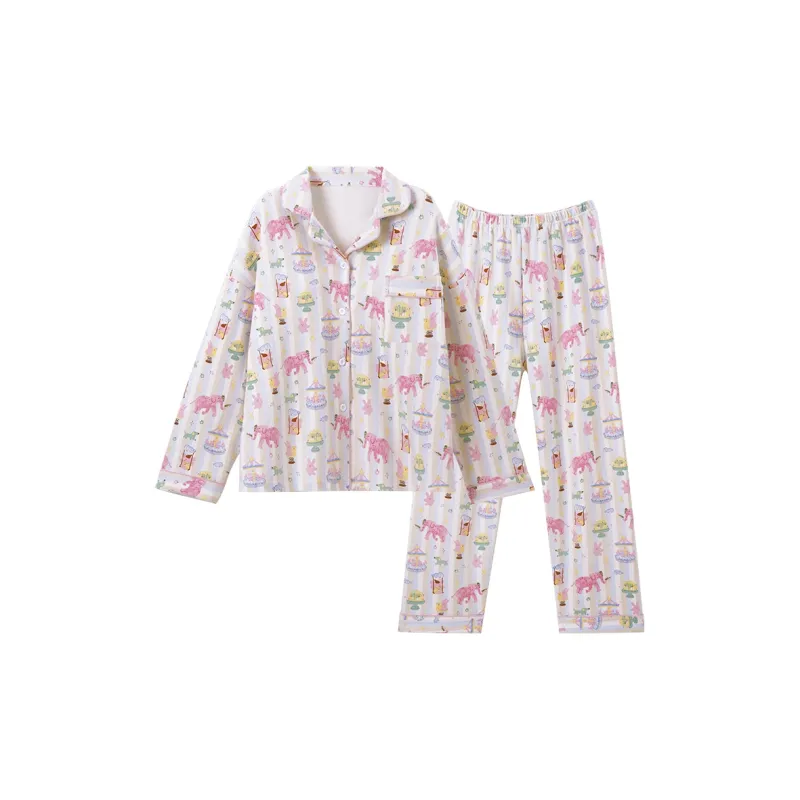 OUSHIBO Pajama Set Women's Pink-0