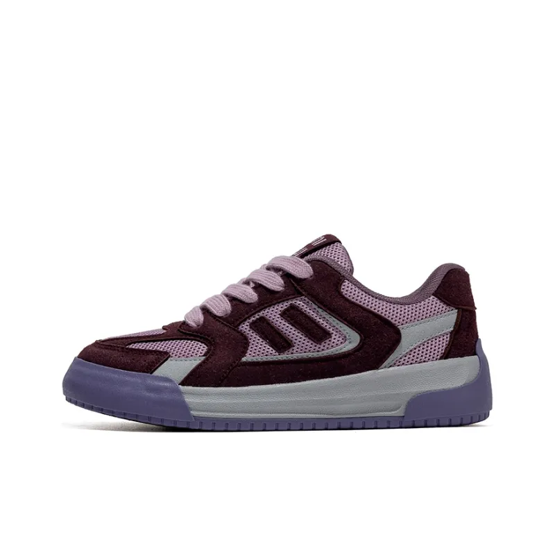 B10CROWN Slip Resistant Lightweight Breathable Low Top Skateboard Shoes Women's Violet-0