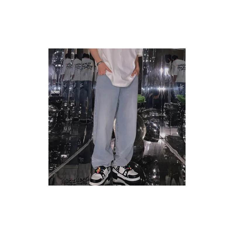 LOOKUN Jeans Men Blue-1