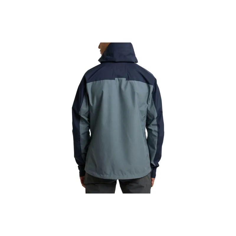 HAGLÖFS Waterproof And Windproof Windbreaker Jacket Men's Steel Blue/Taun Blue-3