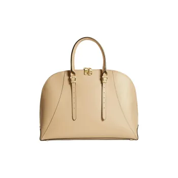 GUESS Genuine Leather Shoulder Bag Crossbody Bag Handbag Women's Beige