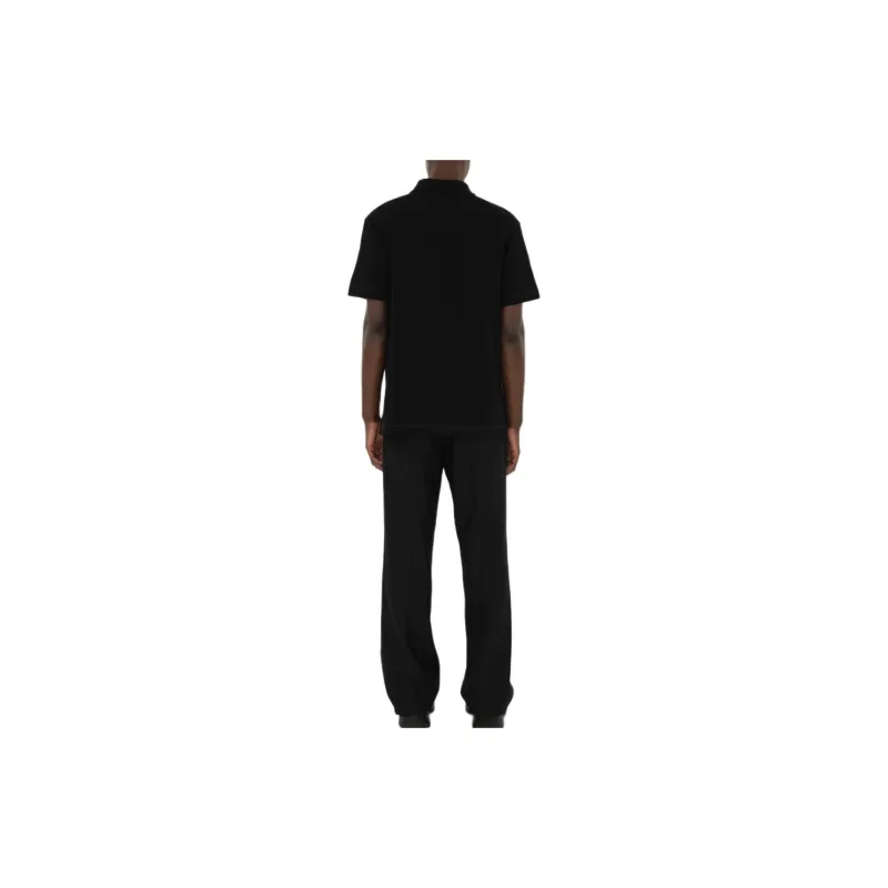 Burberry Logo embroidered Cotton Polo Shirt-3