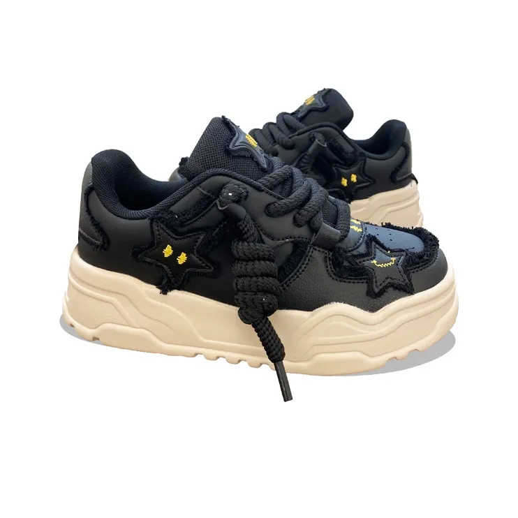 XLAIII Anti Slip Wear Resistant Low Top Casual Shoes Unisex Black-2