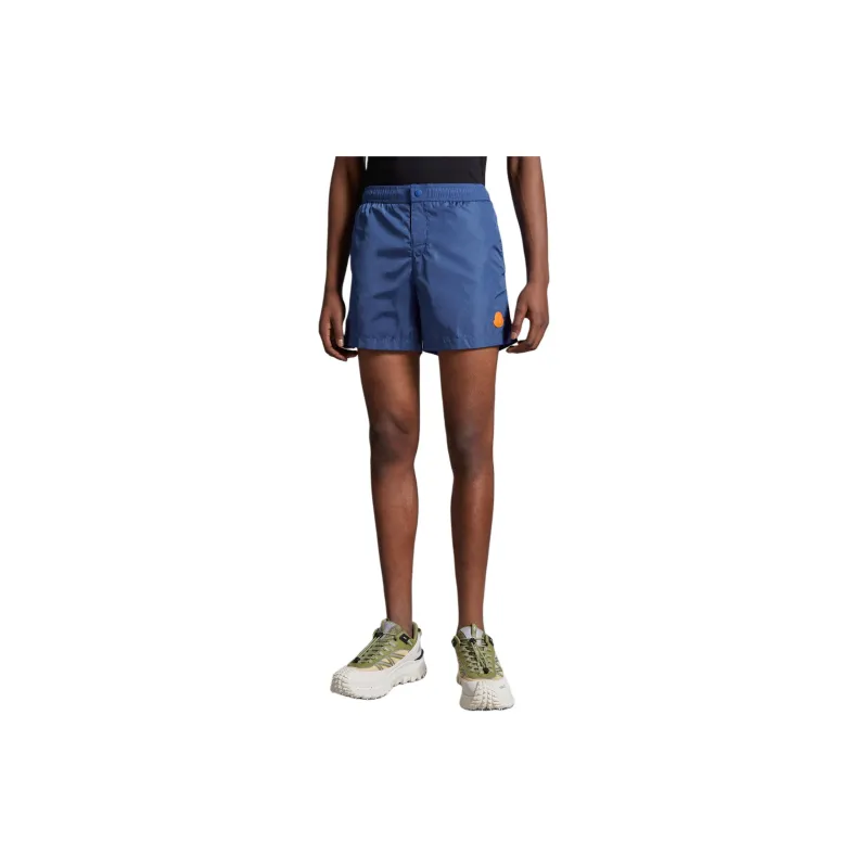 Moncler Button Detailed Logo Patch Swim Shorts-1