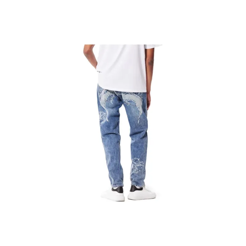 Ed Hardy FW24 Jeans Men's Indigo-5
