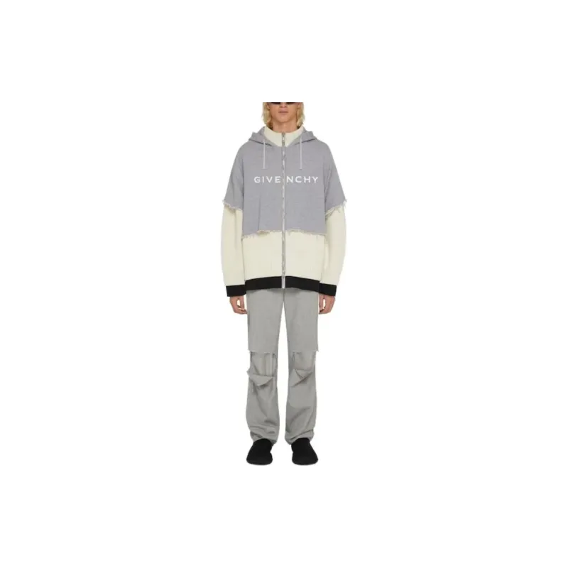 Givenchy Layered Zipped Hoodie-1