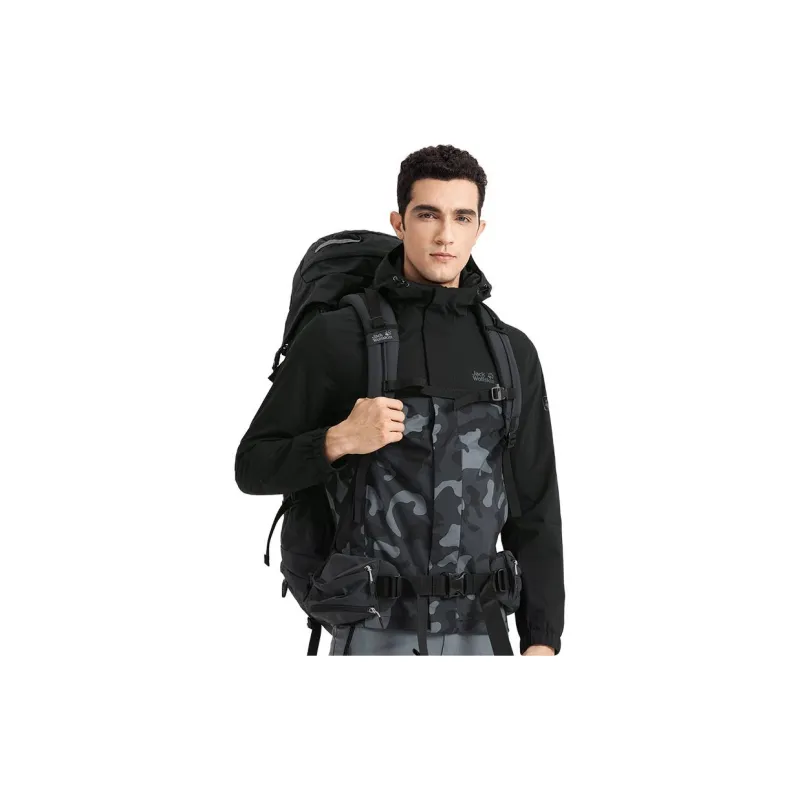 Jack Wolfskin Outdoor Hiking Waterproof And Windproof Windbreaker Jacket Men's-1