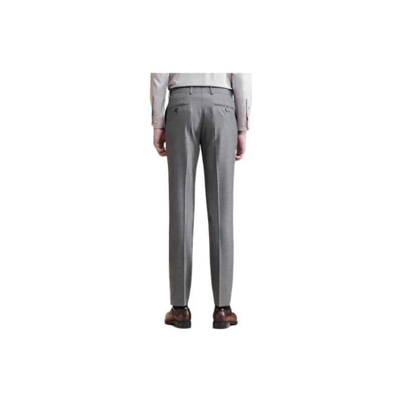 SAINT ANGELO Suit Trouser Men's Xingji Gray With Coffee Plaid-2