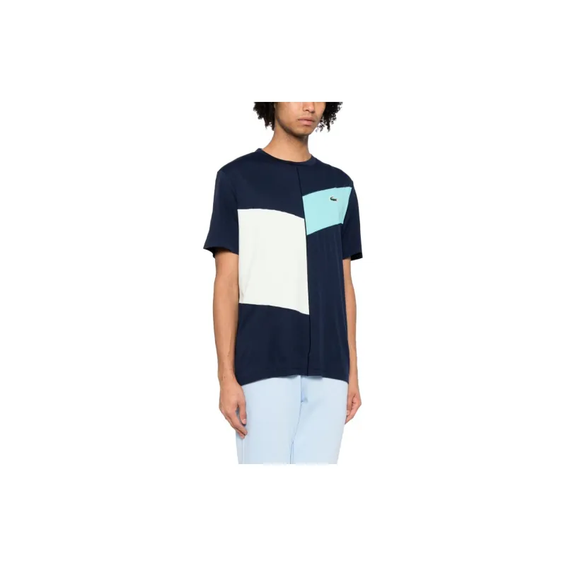 LACOSTE Logo-patch Panelled T-shirt-3
