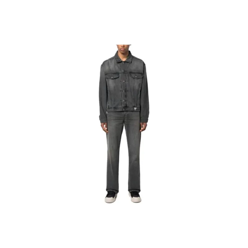 GUESS Logo patch Denim Jacket-1