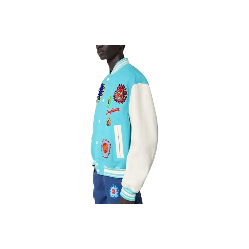 LOUIS VUITTON x Yayoi Kusama Louis Vuitton X Yayoi Kusama SS23 Baseball Jacket Men's Blue-4