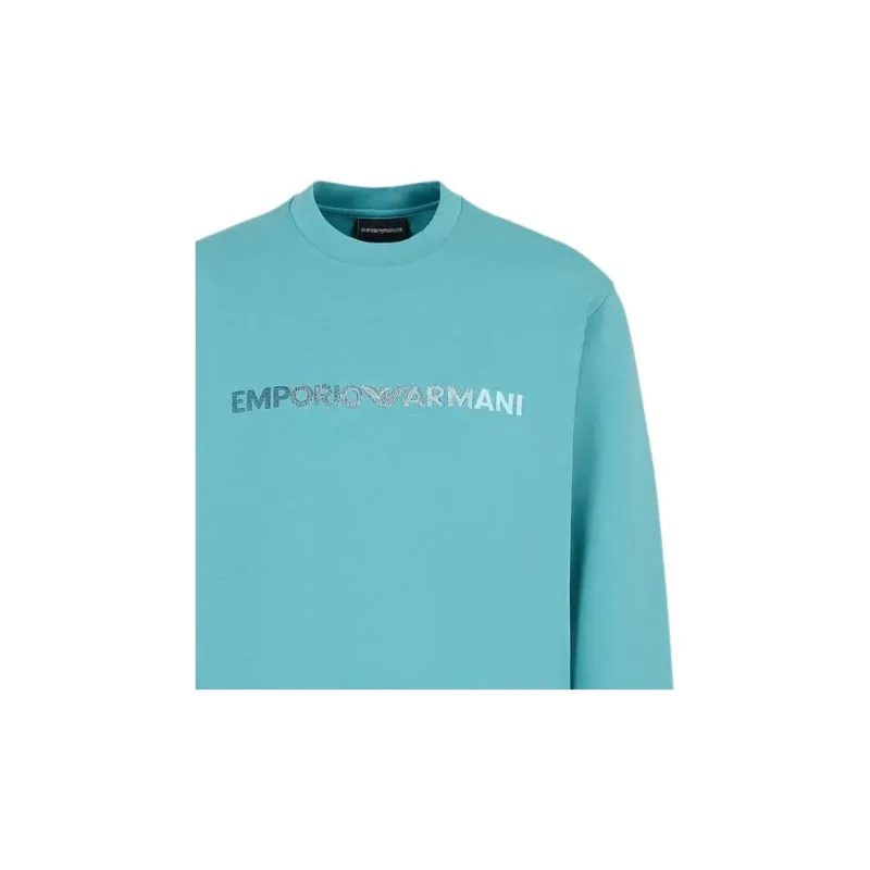 EMPORIO ARMANI SS24 Sweatshirt Men's Turquoise-4