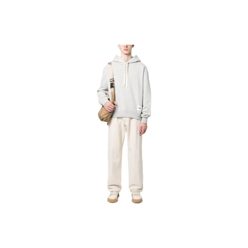 JIL SANDER + Logo Patch Drawstring Hoodie-1