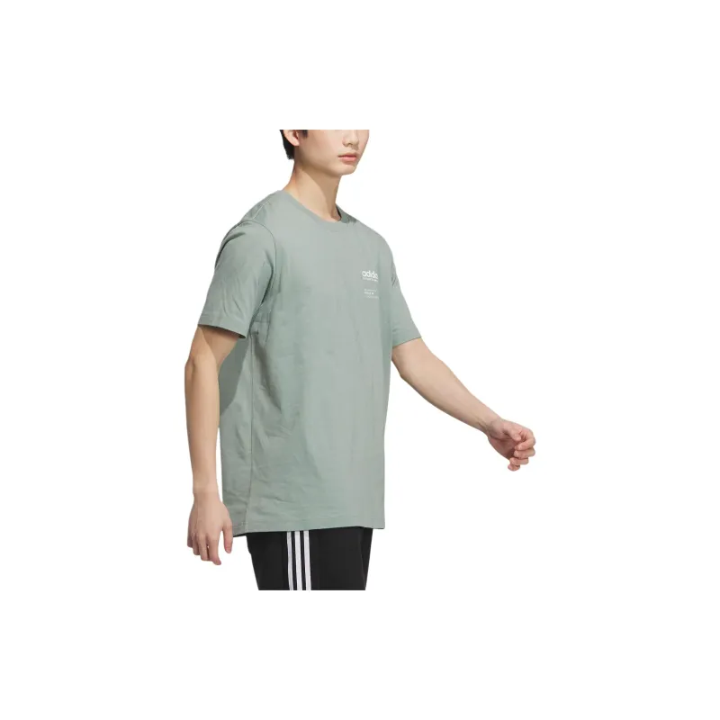 Adidas Small Linear Logo T Shirt Asia Sizing Green/White-3
