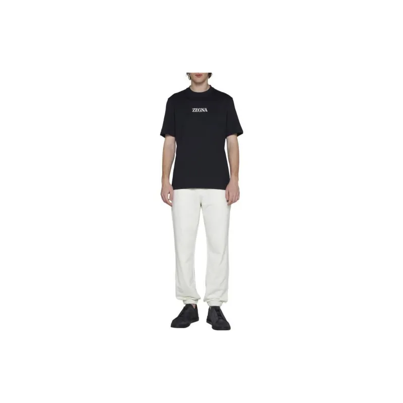 Zzegna Logo-lettering Cotton Track Pants-1