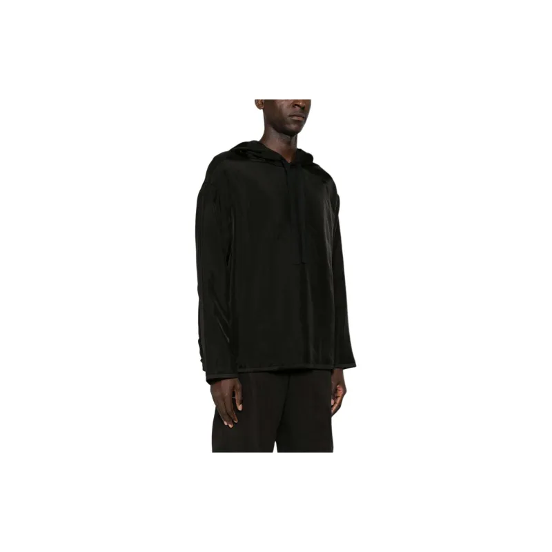JIL SANDER Logo Embroidered Reversible Drawstring Hoodie-2