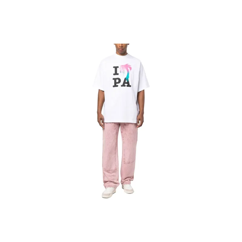PALM ANGELS Logo Print T shirt-2