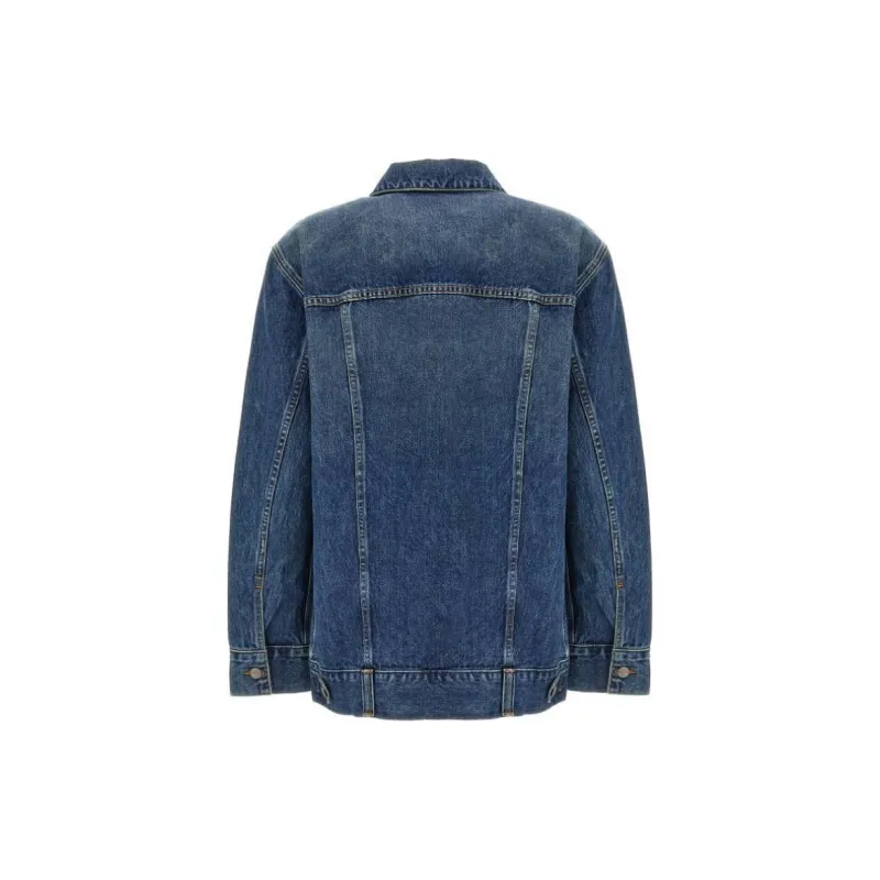 KHAITE The Ross Button Up Denim Jacket-1