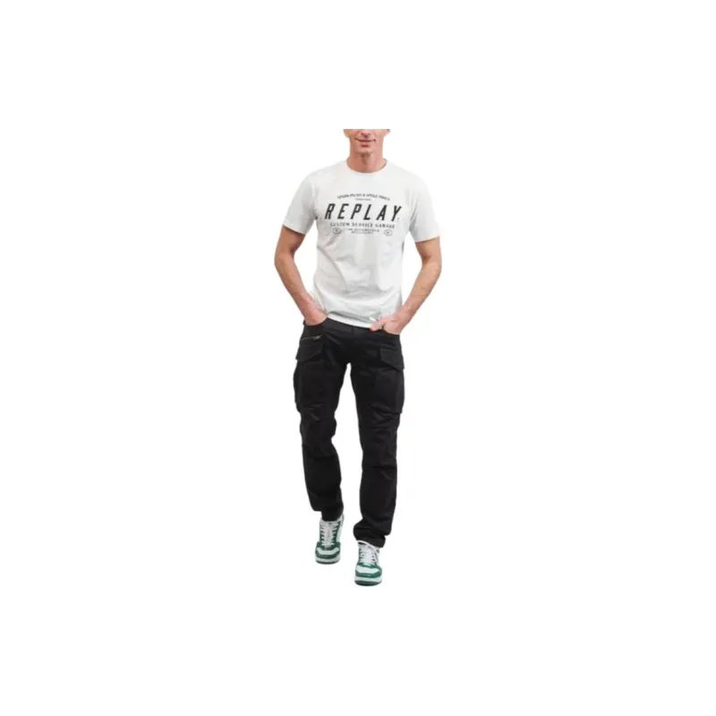 REPLAY Casual Pants Men's Black-1
