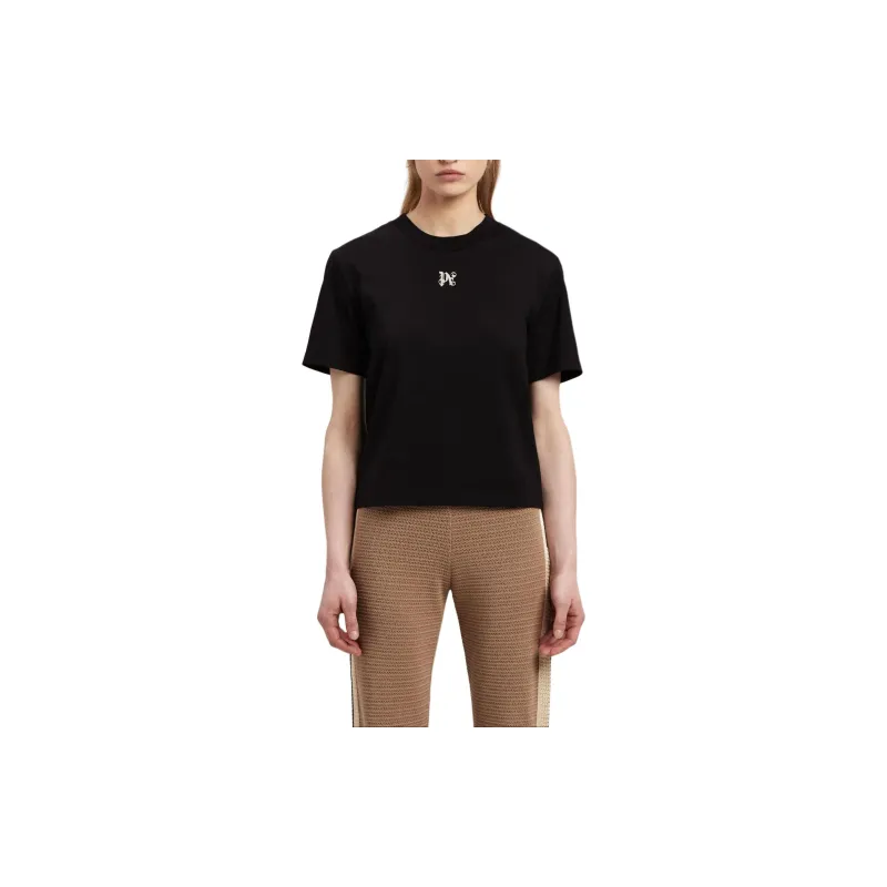 PALM ANGELS Pa Monogram Cotton T shirt-2