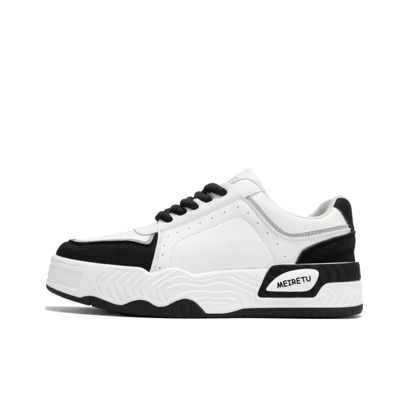 Meiretu Slip Resistant, Abrasion Resistant, And Balanced Low Top Skateboard Shoes Men's-4
