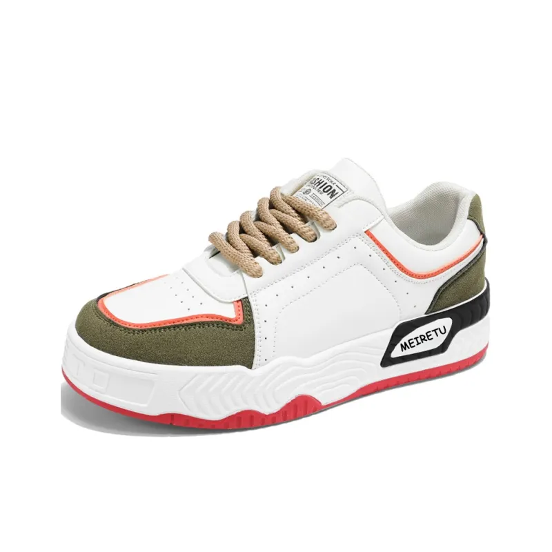 Meiretu Slip Resistant, Abrasion Resistant, And Balanced Low Top Skateboard Shoes Men's-9