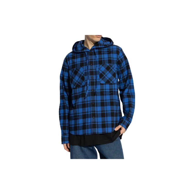 OFF WHITE Checked Drawstring Shirt-2