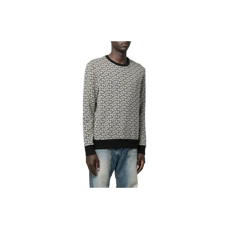 BALMAIN Monogram Print Sweatshirt-3