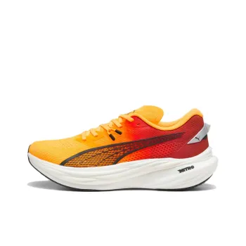 PUMA Deviate NITRO 3 Cushioned Slip Resistant Low Top Carbon Plate Casual Running Shoes Men's Yellow