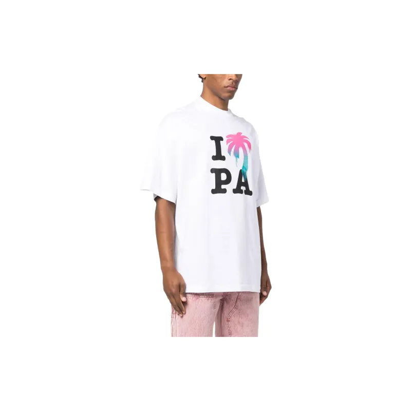 PALM ANGELS Logo Print T shirt-1
