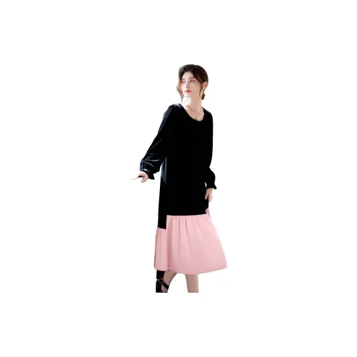 TOUCH Long-Sleeved Dresses Women's Black/Pink