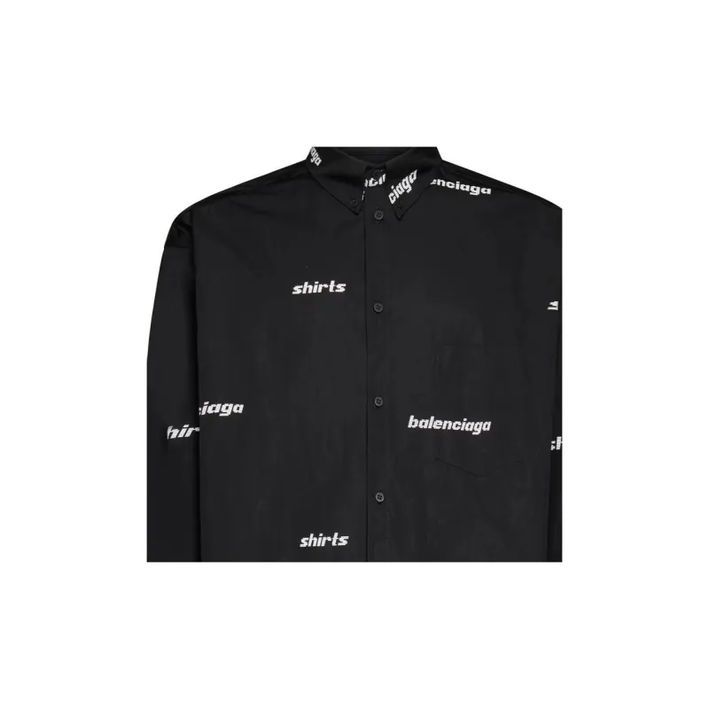 Balenciaga SS23 Shirt Regular Fit Men's Black-4