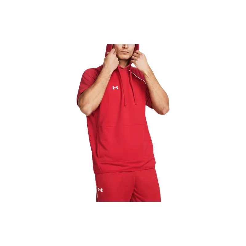 Under Armour Command Warm-Up Short Sleeve Hoodie T-Shirt Men's Red-2