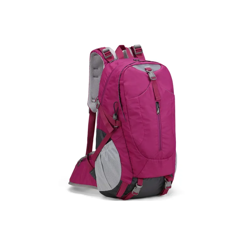 Fillove Fabric Outdoor Hiking Bag Backpack Regular Women's Rose Red-2