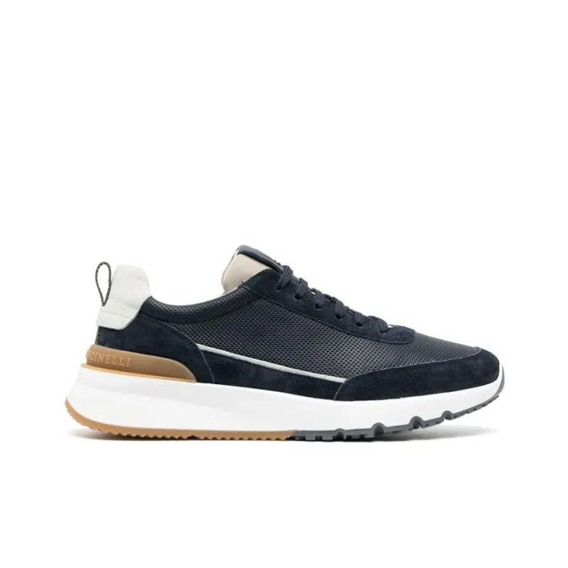 Brunello Cucinelli Cushioning Low-Top Sports Casual Shoes Men's Marine Blue-1