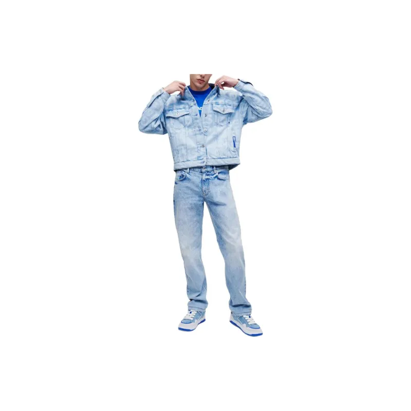 KARL LAGERFELD Denim Jacket Men's Light Blue-1