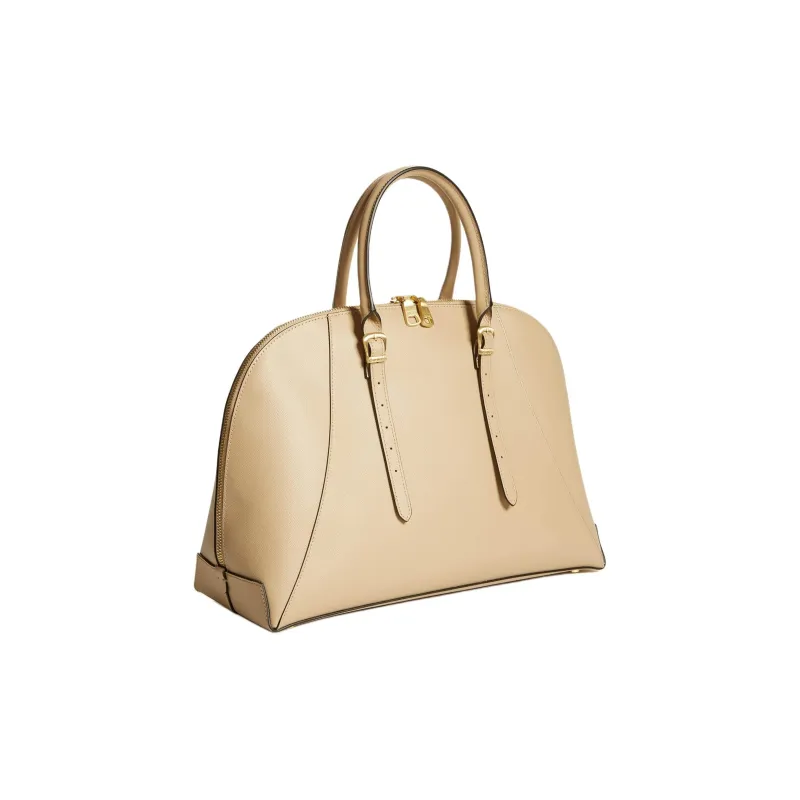 GUESS Genuine Leather Shoulder Bag Crossbody Bag Handbag Women's Beige-1