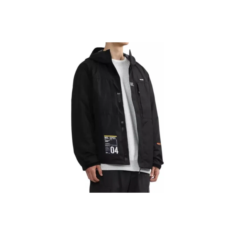 Izzue Patch details Padded Hooded Jacket-2