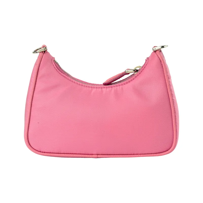 PRADA HoboRe-Edition Nylon One Shoulder Handbag Women's Autumn Begonia Pink-4