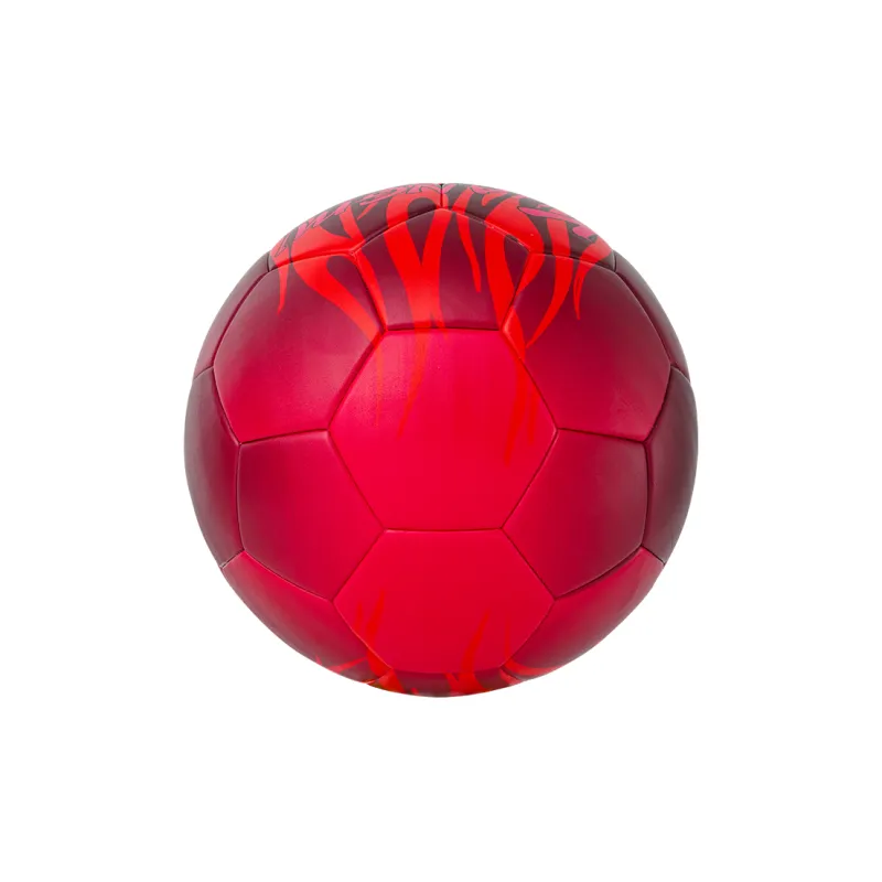Kuangmi Size 5 Soccer PU Seamless Thermal bonding Unisex Flame Red-4
