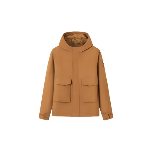 Timberland Water-Resistant Windproof Breathable Wear-Resistant Warm Windbreaker Jacket Men's Dark Wheat